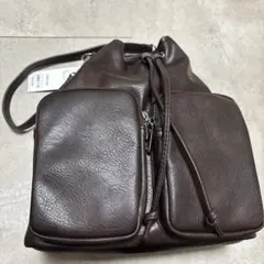 未使用 GU ポケットミニバックパック ダークブラウンのサムネイル