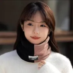 ブラック／ブラウン　ネックウォーマー 首元あったか　幸せ♡ 2WAY　 多機能