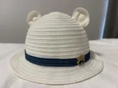 【現行品】クマ耳 麦わら帽子 49-51cm【familiar】