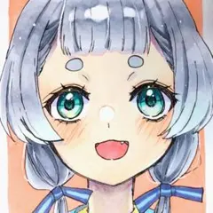 手描きイラスト　アナログ　オリジナル　女の子　原画