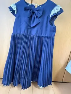 any FAM ワンピース 130 発表会用 ネイビー 美品 クリーニング済み