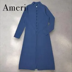 AMERI HALF OPEN LONG TOP ブルー FREE