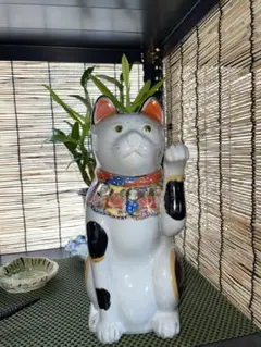 古瀬戸／招き猫／骨董／希少／縁起物／招き猫／ アンティーク