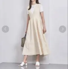 新品！UNITED ARROWS/ Vネック　ロング　ニットワンピース