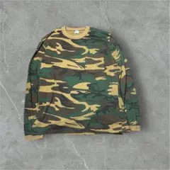 90s 迷彩デザイン 長袖カットソー Lサイズ