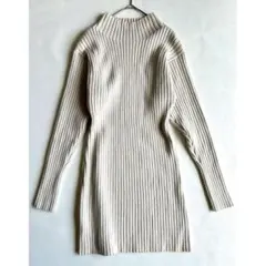 スナイデル SNIDEL リブニットワンピース ミニ丈 アイボリー ワンサイズ