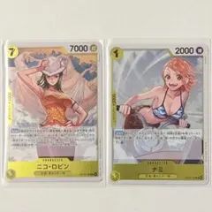 ナミ ロビン R セット　神のの冒険ワンピースカード