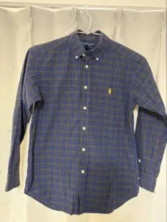 ラルフローレン ネイビー チェックシャツ キッズ レディース