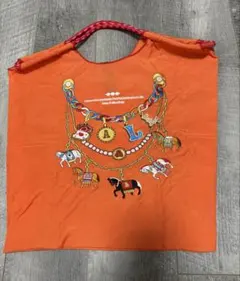 Ball & Chain 馬モチーフ オレンジ エコバッグ、とても華やかです。