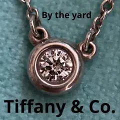 ダイアモンド0.07ct Tiffany バイザヤードネックレスシルバー925