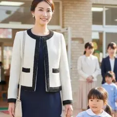 【BALLSEY】38 ツイード ノーカラージャケット セレモニージャケット