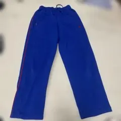 adidas ジャージ トラックパンツ キッズ 150 ブルー×レッド