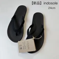 新品タグ付き　indosole インドソール　ビーチサンダル　フラット　24cm