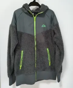メンズ　ラスティー　Rusty　ジップアップパーカー　グレー　L　ボア　冬　暖か