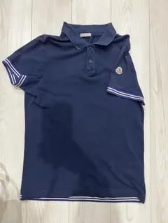 MONCLER ネイビーポロシャツ ブランドワッペン 襟裏総柄 XS - メルカリ