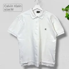 Calvin Klein カルバンクライン 半袖 ポロシャツ ホワイト Mサイズのサムネイル