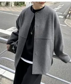 新品★ジャーナルスタンダードスーパー140 ビーバーノーカラーショートコート38