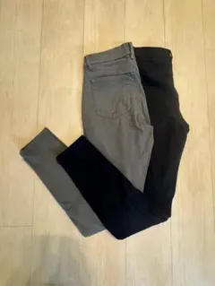 スキニーパンツ グレーとブラック 2色