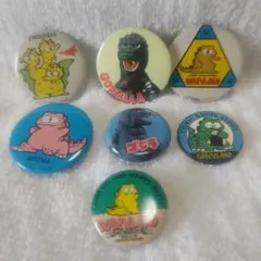 ゴジラ缶バッジ ７個