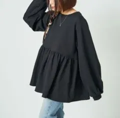 FREAKS STORE ギャザー 切り替え チュニック 裏毛 プルオーバーのサムネイル
