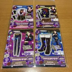 アイカツカード　４枚セット　レア　紫吹蘭　ファントムレディ　グリッターローズ