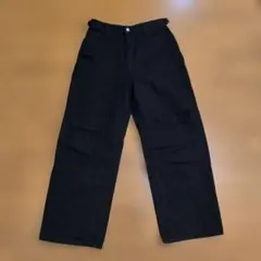 MASONPRINCEブラック ダメージ加工デニムパンツ 2（М）