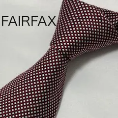 FAIR FAX フェアファクス ネクタイ 赤 白 ソリッド 無地 シルク