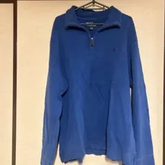 Polo by Ralph Lauren 青 ハーフジップ ニット XL