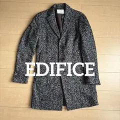 最終値下げ 【美品】 エディフィス　ウールコート　メンズ　黒系　送料込み