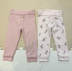 next baby ベビーレギンス ピンク 2枚セット 80cm