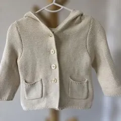 Baby gap フード付きカーディガン 耳付き　80〜90cm