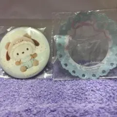 ＰＶＣクリアケースつき缶バッジ　ポチャッコ