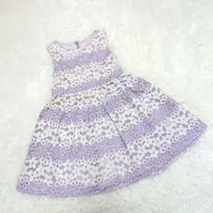 mezzo piano メゾピアノ 花柄レース ワンピース 130