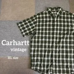 古着 Carhartt グリーン チェックシャツ