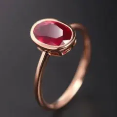 オーバルカット レッドストーン リングのサムネイル