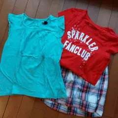 GAPキッズ Tシャツ2枚・チェックスカート３点セット　150センチ