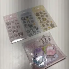 ちいかわベビー ミニミニぷっくりシール おしりもっちりフレークシール 4点セット