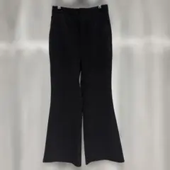 GU ジーユー フレアスラックス ブラック