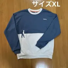 スウェット XLサイズ青×白