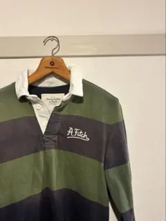 Abercrombie&Fitch ラガーシャツ M ボーダーポロシャツアバクロ