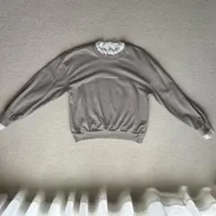 WEGO トレーナー　フリル　グレー