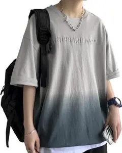tシャツ メンズ 夏服 半袖 五分袖 グラデーション 大きい サイズ 七分袖