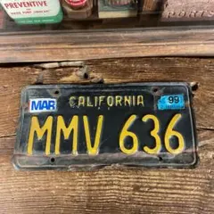 希少！OLD 黒カリフォルニア州ナンバープレート実物 アメリカ