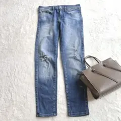 ZARA BASIC Z1975 ストレッチ スリムパンツ ダメージジーンズ36
