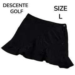 DESCENTE GOLF デサント ゴルフ レディース フレアスカート 黒 Lのサムネイル