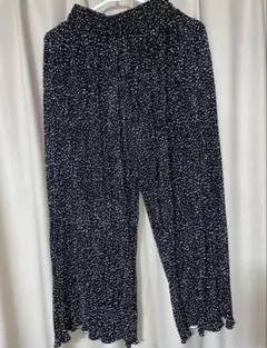 GLOBAL WORK ドット柄 ワイドパンツ M