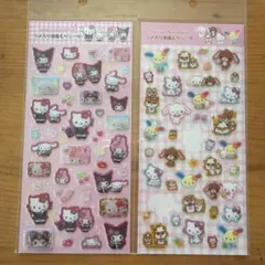 正規品　サンリオ　ラメ入り樹脂もりシール　2種類セット　平成コギャル　ヘイセイ