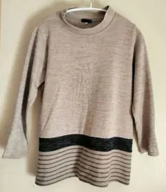 セーター　ニット　薄手　ゆったり　M〜L　丈長めセーター