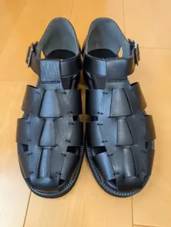 ビューティー&ユース ユナイテッドアローズ グルカサンダル シボ革 本革 黒 ビューティー&ユース ユナイテッドアローズ グルカサンダル シボ革 本
