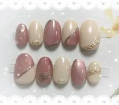 ネイルチップ　マグネットネイル　結婚式　ブライダル　春ネイル　入学式　卒業式